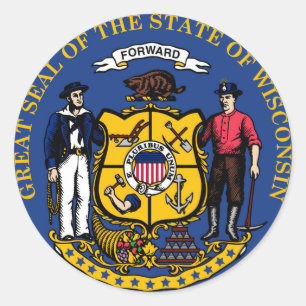 Sticker Rond État du Wisconsin phoque.jpg