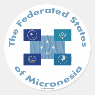 Sticker Rond États fédérés de Micronésie