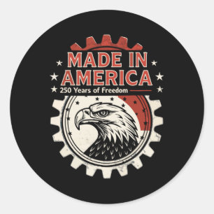 Sticker Rond Etats-Unis 250 ans Amérique 250e anniversaire Indé