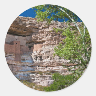 Sticker Rond États-Unis, Arizona. Château de Montezuma, Les Rui
