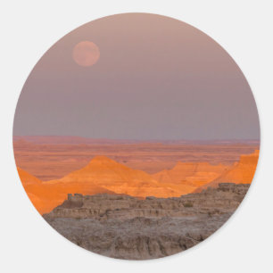 Sticker Rond États-Unis, Dakota du Sud, Badlands National Park