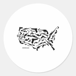Sticker Rond États-Unis d'Amérique