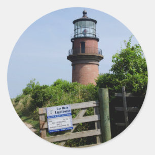 Sticker Rond États-Unis, Massachusetts, Martha's Vineyard, Aqui