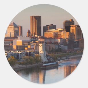 Sticker Rond États-Unis, Minnesota, Minneapolis, Saint-Paul 3
