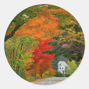 Sticker Rond États-Unis, Nouvelle-Angleterre, New Hampshire, A