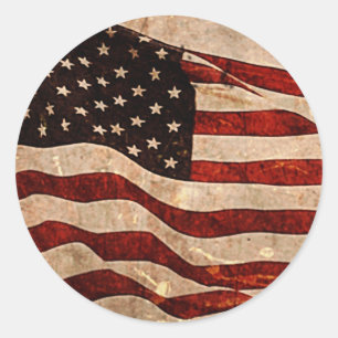 Sticker Rond États-Unis Patriotique États-Unis Russe américain 