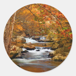 Sticker Rond États-Unis, Tennessee. Rushing Mountain Creek