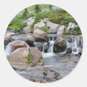 Sticker Rond États-Unis, Washington, Parc national du mont Rain