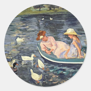 Sticker Rond Été deux   Mary Cassatt