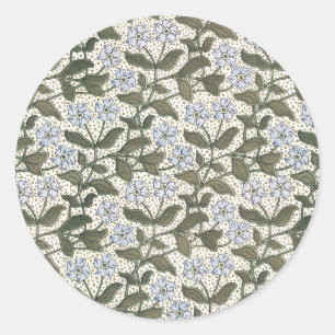 Sticker Rond Été Périwinkel Fleur Plutôt Élégant Floral