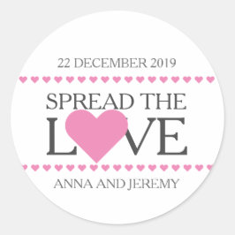 Sticker Rond Étendre l'autocollant d'amour mariage favorise le 