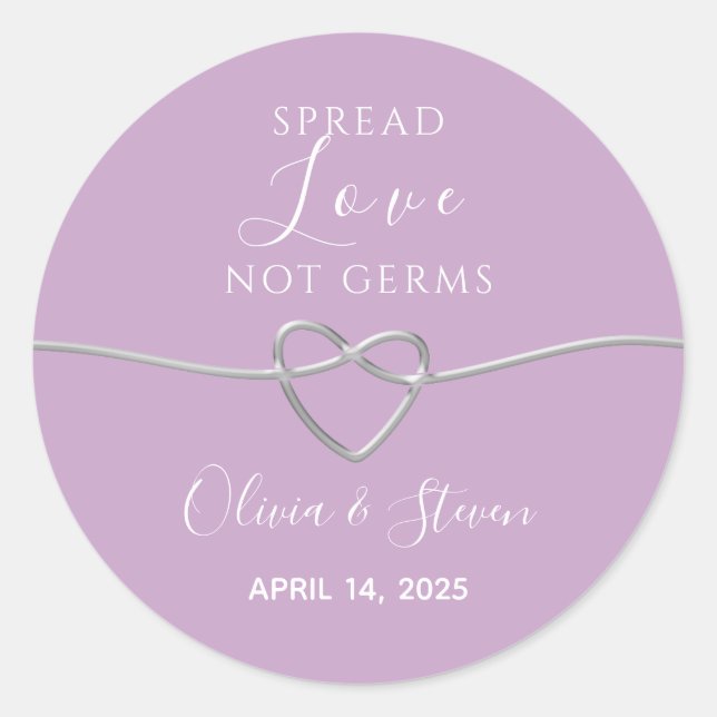 Sticker Rond Étendre le Mariage d'amour (Devant)