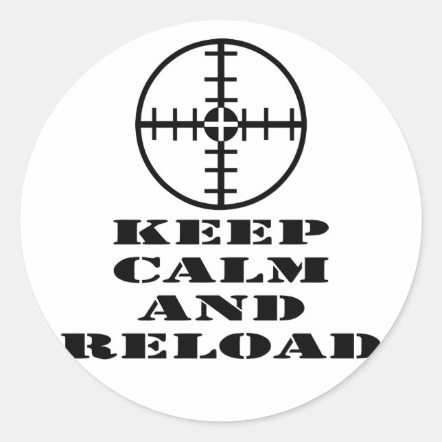 Sticker Rond Étendue Conserver Le Calme Et Recharger (Devant)