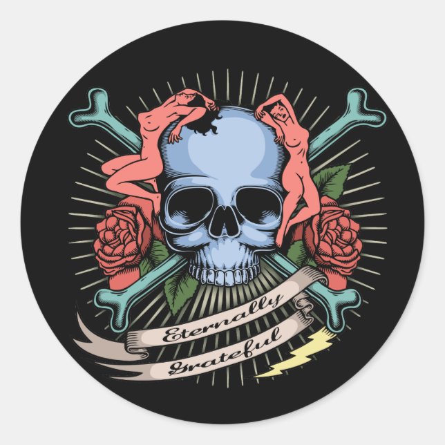 Sticker Rond Éternellement gracieux (Devant)