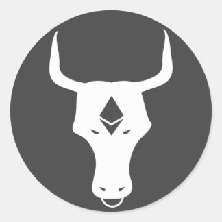 Sticker Rond Ethereum Bull