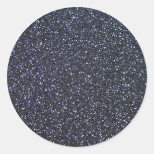 Sticker Rond Étincelle de Parties scintillant noire chic