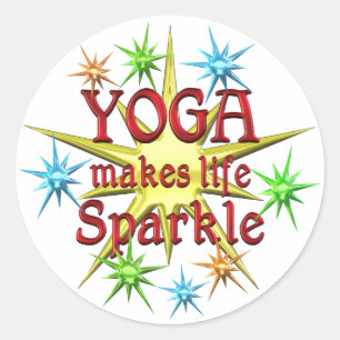 Sticker Rond Étincelles de yoga
