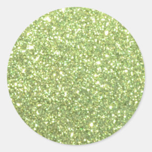 Sticker Rond Étincelles vert clair de parties scintillantes