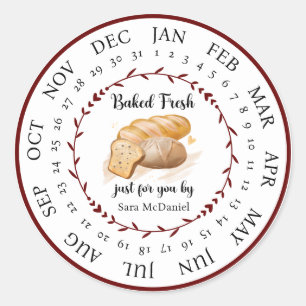 Sticker Rond Étiquetage Personnalisable Cuit Frais Juste Pour V