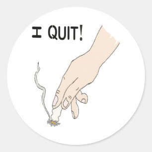 Sticker Rond Étiqueteur de cesser de fumer