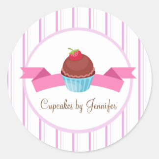 Sticker rond Étiquette CUTE Cupcake