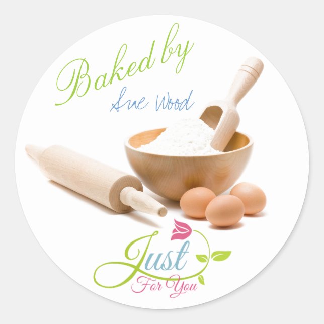 Sticker Rond Étiquettes-cadeaux de votre cuisine (Devant)