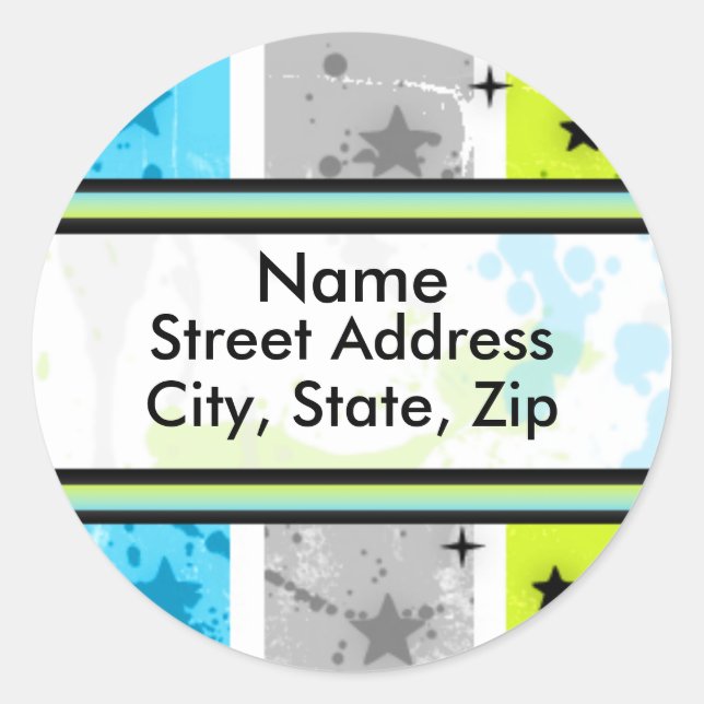 Sticker Rond Étoile (Devant)