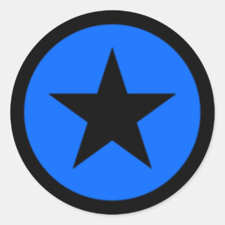 Sticker Rond Étoile bleue