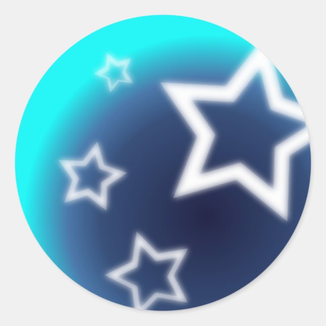 Sticker Rond Étoile brillante (Devant)