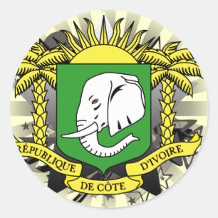 Sticker Rond Étoile de Côte d'Ivoire