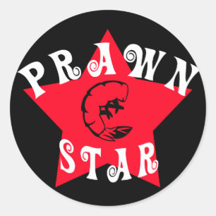 Sticker Rond Étoile de crevette rose