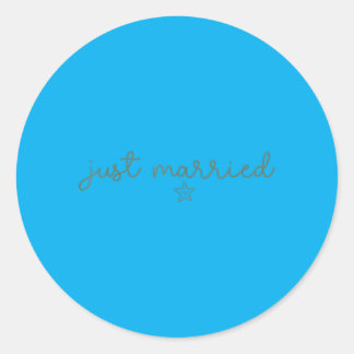 Sticker Rond Étoile de mer Coquette Mariée Plage Mariée Marié