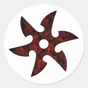Sticker Rond Étoile de Ninja