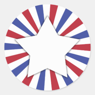 Sticker Rond Étoile de sépulture patriotique
