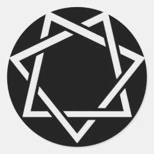 Sticker Rond Étoile dirigée par sept