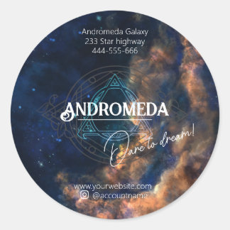 Sticker Rond Etoile galaxie cosmique Fournitures d'affaires Emb