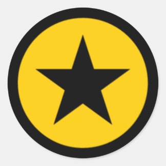 Sticker Rond étoile jaune
