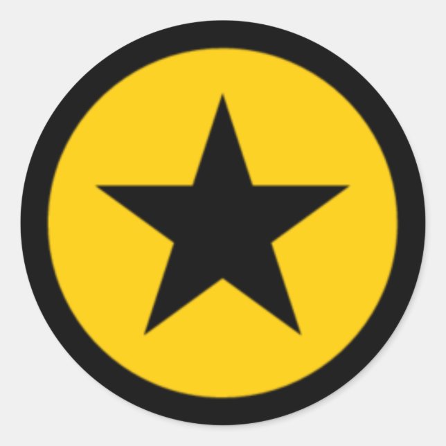 Sticker Rond étoile jaune (Devant)