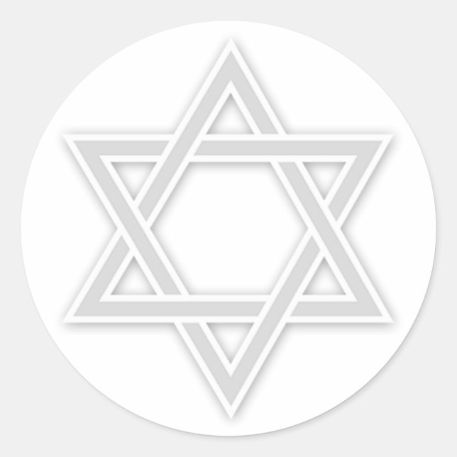 Sticker Rond Étoile juive de David Bar/Sticker Bat mitzvah (Devant)