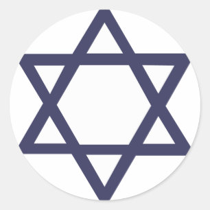Sticker Rond Étoile juive du symbole David
