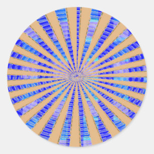 Sticker Rond Étoile or unique