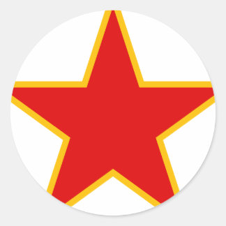 Sticker Rond Étoile rouge communiste