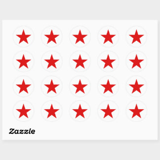 Sticker Rond Étoile rouge de l'armée communiste soviétique