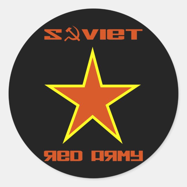 Sticker Rond Étoile rouge soviétique 2 (Devant)