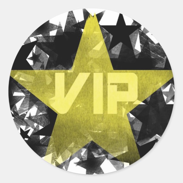 Sticker Rond Étoile VIP d'or (Devant)