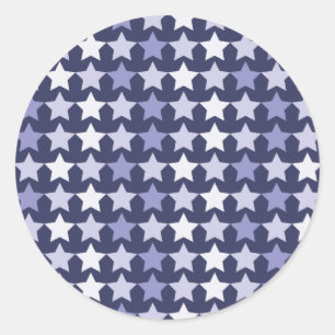 Sticker Rond Étoiles bleues de la marine patriotique