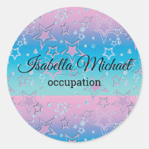 Sticker Rond Etoiles de confetti brillantes de parties scintill