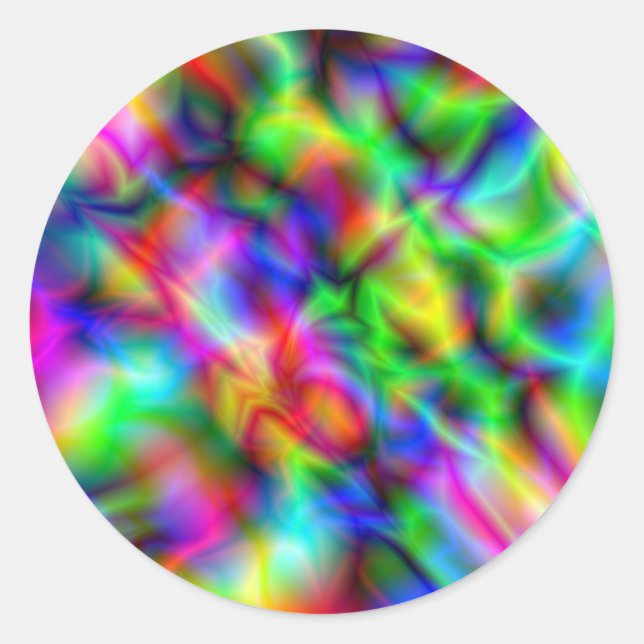 Sticker Rond Étoiles de Noël (Devant)