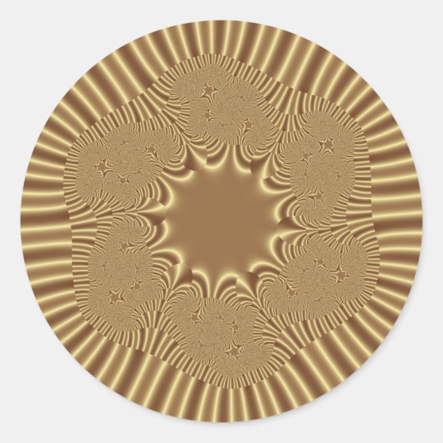 Sticker Rond Étoiles d'or (Devant)