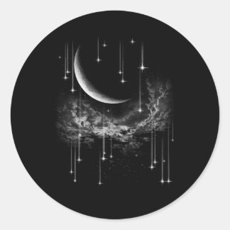 Sticker Rond Étoiles en chute